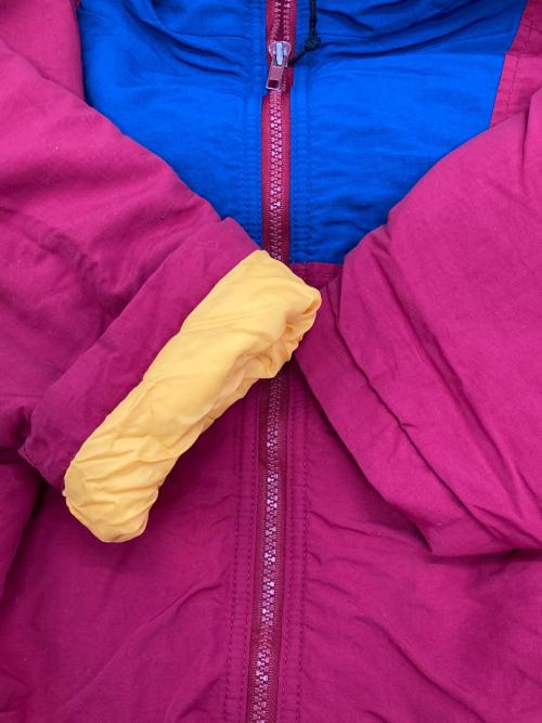 LAND'S END（ランズエンド）LAND'S END (ランズエンド) ［古着］裏ボアナイロンジップジャケット レッド×ブルー サイズ:XLの古着・服飾アイテム