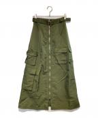 saharaサハラ）の古着「マルチウェイジップカーゴスカート」｜カーキ