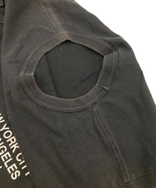 Champion（チャンピオン）Champion (チャンピオン) stussy (ステューシー) コラボプリントTシャツ ブラック サイズ:Mの古着・服飾アイテム