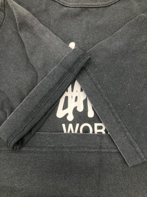 Champion（チャンピオン）Champion (チャンピオン) stussy (ステューシー) コラボプリントTシャツ ブラック サイズ:Mの古着・服飾アイテム