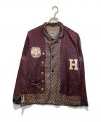 UNDERCOVERISMアンダーカバーイズム）の古着「パジャマシャツ」｜パープル×グリーン