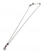 GUCCIグッチ）の古着「ストーンハートモチーフネックレス」｜シルバー