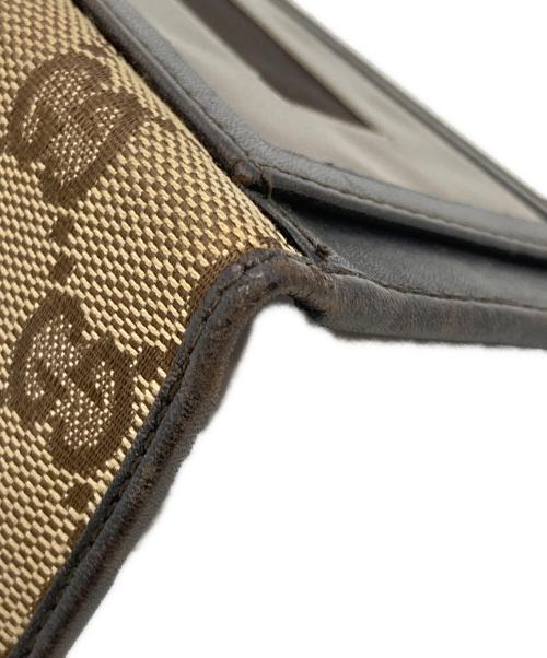 GUCCI（グッチ）GUCCI (グッチ) GGキャンバスカードケース ブラウンの古着・服飾アイテム