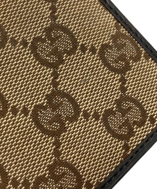 GUCCI（グッチ）GUCCI (グッチ) GGキャンバスカードケース ブラウンの古着・服飾アイテム