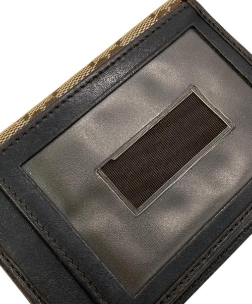 GUCCI（グッチ）GUCCI (グッチ) GGキャンバスカードケース ブラウンの古着・服飾アイテム