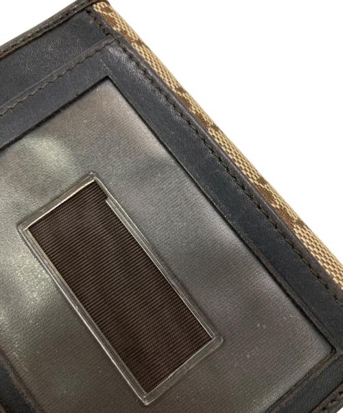 GUCCI（グッチ）GUCCI (グッチ) GGキャンバスカードケース ブラウンの古着・服飾アイテム