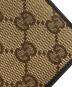 中古・古着 GUCCI (グッチ) GGキャンバスカードケース ブラウン：7000円