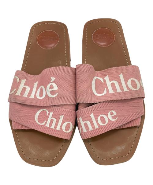 Chloe（クロエ）Chloe (クロエ) WOODYミュール ピンク×ブラウン サイズ:37の古着・服飾アイテム