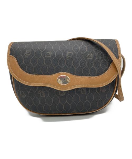 Christian Dior（クリスチャン ディオール）Christian Dior (クリスチャン ディオール) 【OLD】モノグラムショルダーバッグ ブラック×ベージュの古着・服飾アイテム