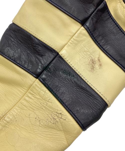 Pherrow's（フェローズ）Pherrow's (フェローズ) ［古着］レザー切替スタジャン ネイビー×ベージュ サイズ:Lの古着・服飾アイテム