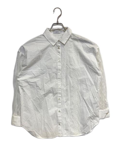 COEL（コエル）COEL (コエル) レースミックスシャツ ホワイト サイズ:Freeの古着・服飾アイテム