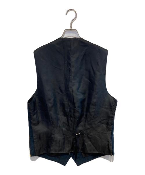 DOLCE & GABBANA（ドルチェ＆ガッバーナ）DOLCE & GABBANA (ドルチェ＆ガッバーナ) カテドラルプリントベルベットジレ ネイビー×ブラック サイズ:52の古着・服飾アイテム