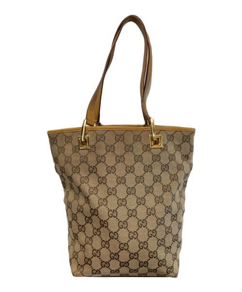 GUCCI（グッチ）GUCCI (グッチ) GGキャンバストートバッグ ベージュの古着・服飾アイテム