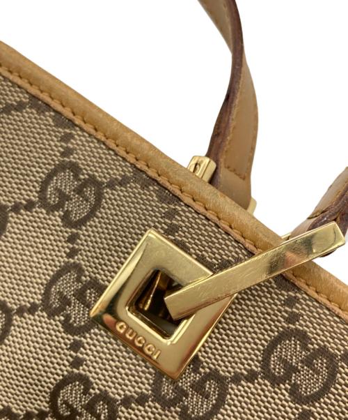 GUCCI（グッチ）GUCCI (グッチ) GGキャンバストートバッグ ベージュの古着・服飾アイテム