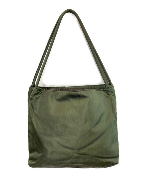PRADA（プラダ）PRADA (プラダ) プレートロゴナイロントートバッグ カーキの古着・服飾アイテム