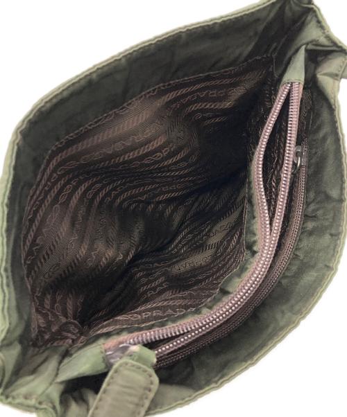 PRADA（プラダ）PRADA (プラダ) プレートロゴナイロントートバッグ カーキの古着・服飾アイテム