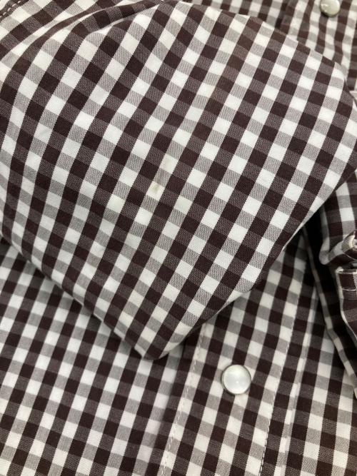 UNUSED（アンユーズド）UNUSED (アンユーズド) チェックシャツ ブラウン サイズ:3の古着・服飾アイテム