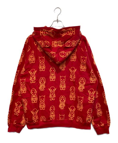 A BATHING APE（ア ベイシング エイプ）A BATHING APE (ア ベイシング エイプ) DC Comics (ディーシーコミックス) フルジップフーディ レッド×イエロー サイズ:XLの古着・服飾アイテム