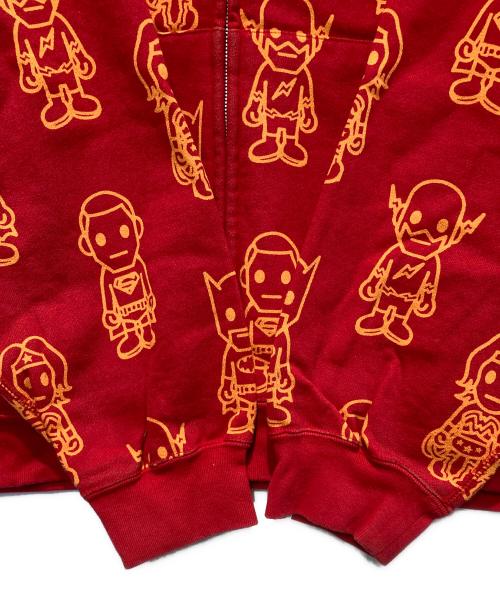 A BATHING APE（ア ベイシング エイプ）A BATHING APE (ア ベイシング エイプ) DC Comics (ディーシーコミックス) フルジップフーディ レッド×イエロー サイズ:XLの古着・服飾アイテム