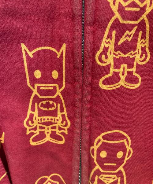 A BATHING APE（ア ベイシング エイプ）A BATHING APE (ア ベイシング エイプ) DC Comics (ディーシーコミックス) フルジップフーディ レッド×イエロー サイズ:XLの古着・服飾アイテム