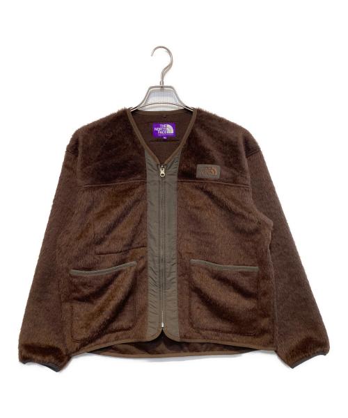 THE NORTHFACE PURPLELABEL（ザ・ノースフェイス パープルレーベル）THE NORTHFACE PURPLELABEL (ザ・ノースフェイス パープルレーベル) BEAMS BOY (ビームスボーイ) Wool Fleece Field Cardigan ブラウン サイズ:WSの古着・服飾アイテム