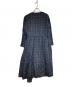 fog linen work (フォグリネンワーク) リネンギャザーワンピース ネイビー×グリーン サイズ:FREE：5000円