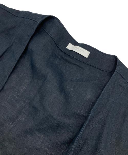 fog linen work（フォグリネンワーク）fog linen work (フォグリネンワーク) リネンギャザーワンピース ネイビー サイズ:Freeの古着・服飾アイテム