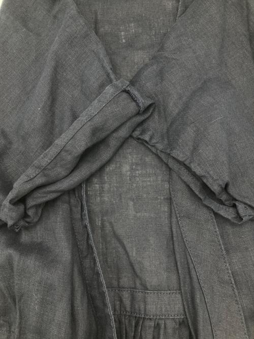 fog linen work（フォグリネンワーク）fog linen work (フォグリネンワーク) リネンギャザーワンピース ネイビー サイズ:Freeの古着・服飾アイテム