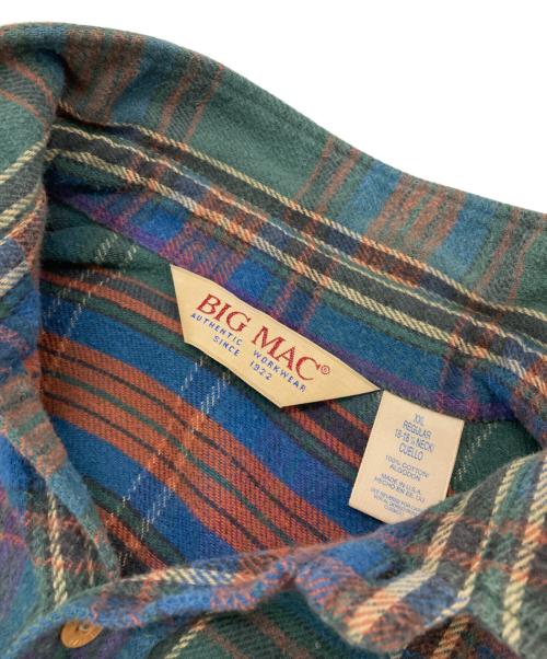 big mac（ビッグマック）big mac (ビッグマック) ［古着］チェックネルシャツ ネイビー×グリーン サイズ:XXLの古着・服飾アイテム