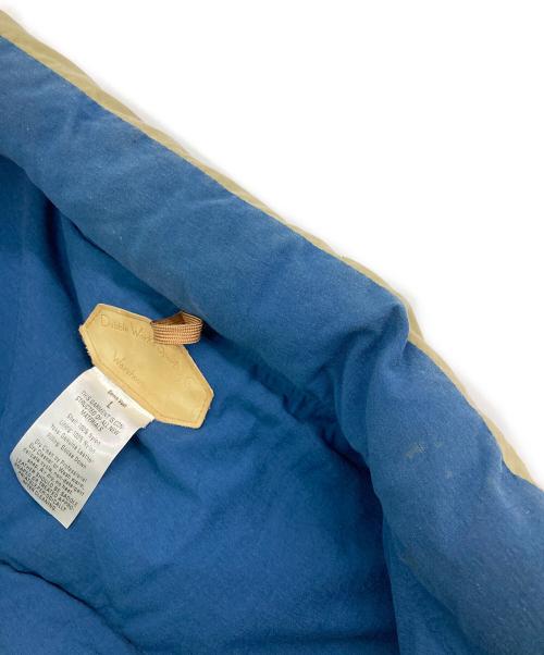 WAREHOUSE（ウエアハウス）WAREHOUSE (ウエアハウス) DOUBLE WORKS (ダブルワークス) ヨークレザーダウンベスト ベージュ サイズ:Lの古着・服飾アイテム