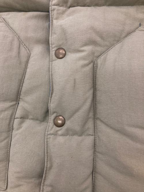 WAREHOUSE（ウエアハウス）WAREHOUSE (ウエアハウス) DOUBLE WORKS (ダブルワークス) ヨークレザーダウンベスト ベージュ サイズ:Lの古着・服飾アイテム