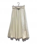 HAREハレ）の古着「アシメジャガードプリーツスカート」｜ホワイト