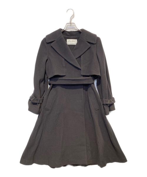 JILL BY JILLSTUART（ジル バイ ジルスチュアート）JILL BY JILLSTUART (ジル バイ ジルスチュアート) ビッグカラーウールトレンチコート グレー サイズ:Ｓの古着・服飾アイテム