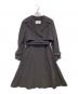 JILL BY JILLSTUART（ジル バイ ジルスチュアート）の古着「ビッグカラーウールトレンチコート」｜グレー