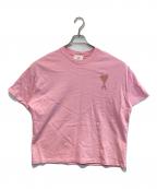 AMI Alexandre Mattiussiアミアレクサンドルマテュッシ）の古着「クルーネックTシャツ」｜ピンク