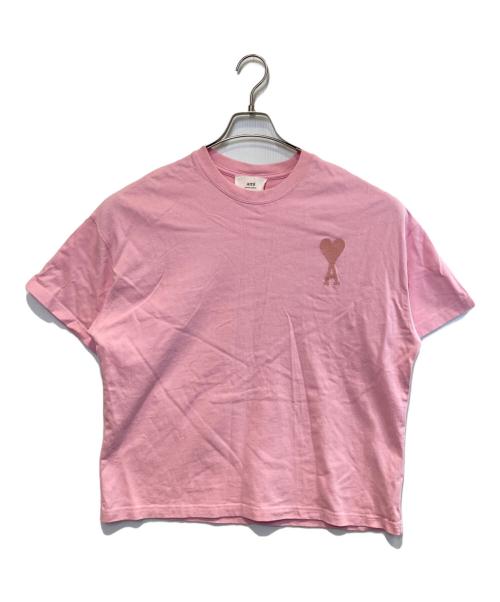 AMI Alexandre Mattiussi（アミアレクサンドルマテュッシ）AMI Alexandre Mattiussi (アミアレクサンドルマテュッシ) クルーネックTシャツ ピンク サイズ:Freeの古着・服飾アイテム