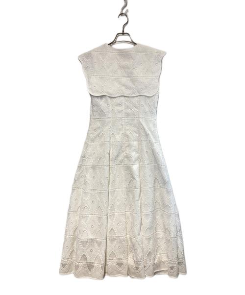 HER LIP TO（ハーリップトゥ）HER LIP TO (ハーリップトゥ) Saint Germain Lace Dress ホワイト サイズ:M 未使用品の古着・服飾アイテム