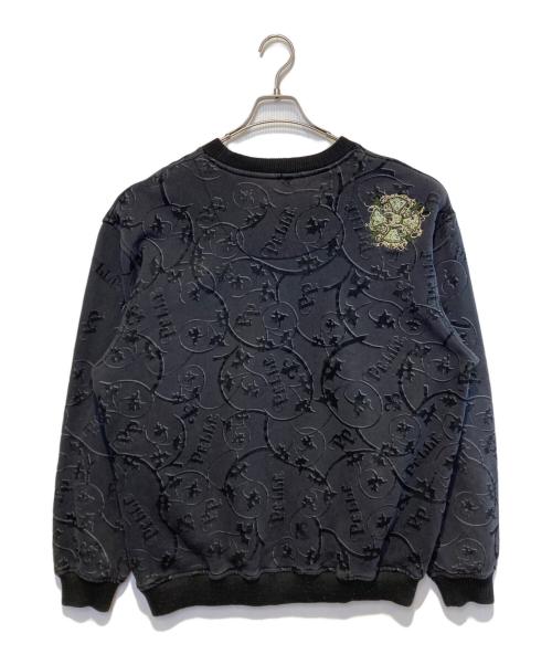 pellepelle（ペレペレ）pellepelle (ペレペレ) ［古着］クルーネックスウェット ブラック サイズ:Mの古着・服飾アイテム