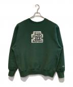 Champion×BlackEyePatchチャンピオン×ブラックアイパッチ）の古着「OG LABEL CREW SWEAT」｜グリーン