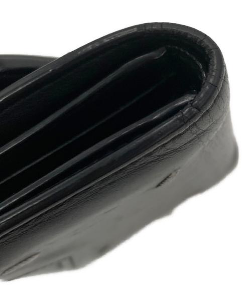 Maison Margiela（メゾンマルジェラ）Maison Margiela (メゾンマルジェラ) 4ステッチ レザー コンパクトウォレット ブラックの古着・服飾アイテム