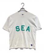 RUSSELL ATHLETIC×WIND AND SEAラッセルアスレチック×ウィンダンシー）の古着「コラボプリントTシャツ」｜ホワイト