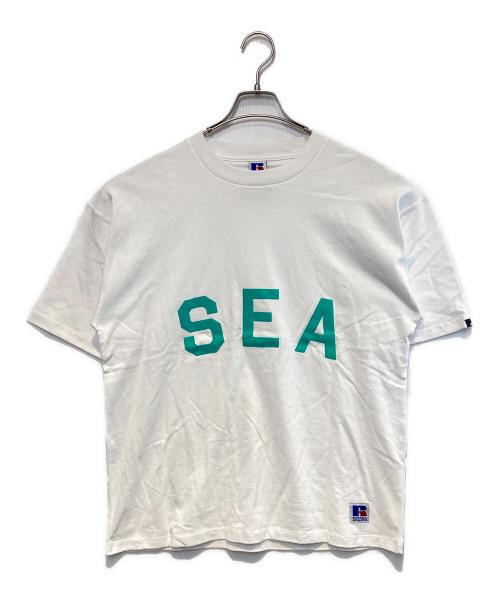 RUSSELL ATHLETIC（ラッセルアスレチック）RUSSELL ATHLETIC (ラッセルアスレチック) WIND AND SEA (ウィンダンシー) コラボプリントTシャツ ホワイト サイズ:Mの古着・服飾アイテム