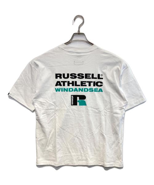 RUSSELL ATHLETIC（ラッセルアスレチック）RUSSELL ATHLETIC (ラッセルアスレチック) WIND AND SEA (ウィンダンシー) コラボプリントTシャツ ホワイト サイズ:Mの古着・服飾アイテム