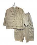 B.BALLSYボールジーブラザーズ）の古着「ミリタリールーズセットアップ」｜ベージュ