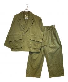 B.BALLSY（ボールジーブラザーズ）の古着「ミリタリールーズセットアップ」｜カーキ