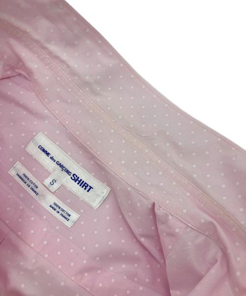 COMME des GARCONS SHIRT（コムデギャルソンシャツ）COMME des GARCONS SHIRT (コムデギャルソンシャツ) ドットドレスシャツ ピンク サイズ:Sの古着・服飾アイテム