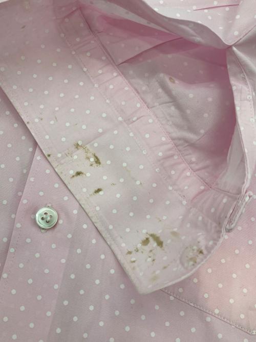 COMME des GARCONS SHIRT（コムデギャルソンシャツ）COMME des GARCONS SHIRT (コムデギャルソンシャツ) ドットドレスシャツ ピンク サイズ:Sの古着・服飾アイテム