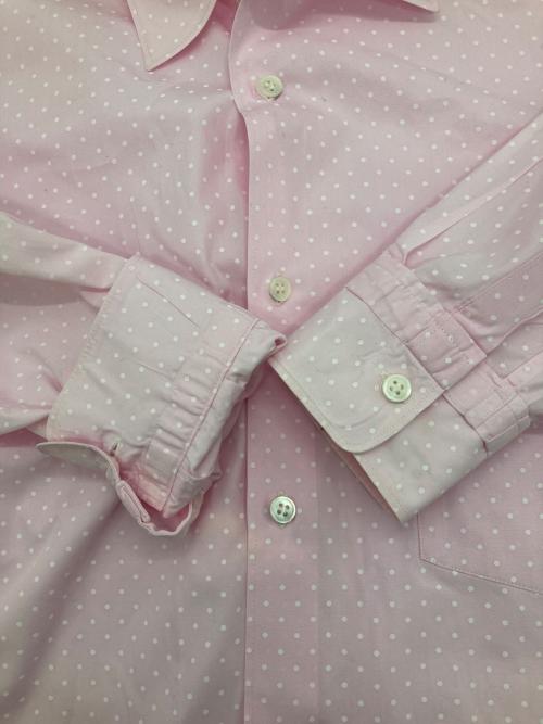 COMME des GARCONS SHIRT（コムデギャルソンシャツ）COMME des GARCONS SHIRT (コムデギャルソンシャツ) ドットドレスシャツ ピンク サイズ:Sの古着・服飾アイテム