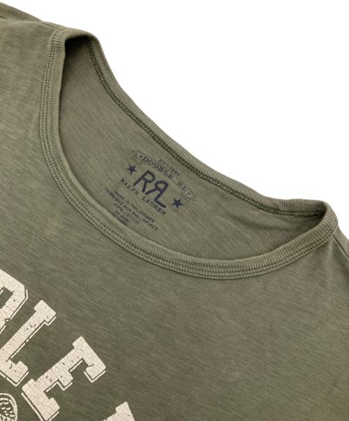 RRL（ダブルアールエル）RRL (ダブルアールエル) プリントTシャツ カーキ サイズ:Sの古着・服飾アイテム