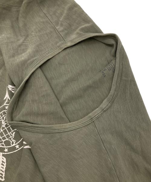 RRL（ダブルアールエル）RRL (ダブルアールエル) プリントTシャツ カーキ サイズ:Sの古着・服飾アイテム